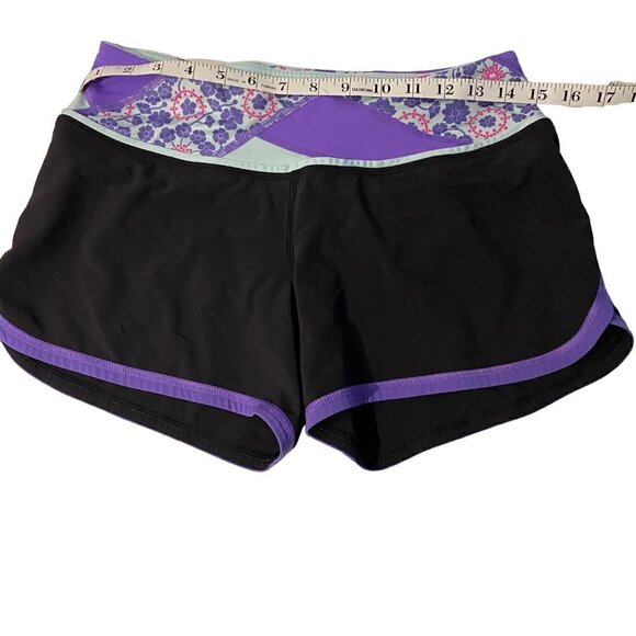 Lululemon Groovy Run Short Black Quilt Summer‎ Purple Athletic Workout Size 4 - Picture 5 of 6